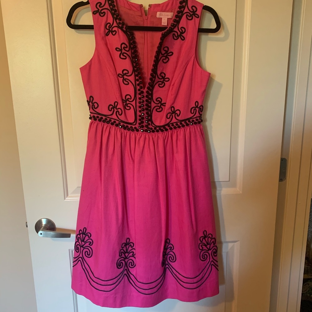 Lilly Pulitzer Alexandra Dress Tea Rose Beaded 4